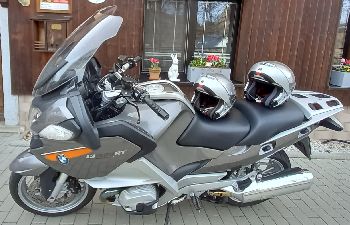 Silbernes Motorrad